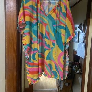 Entro Multicolor Abstract Blouse